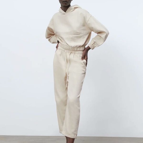 spring autumn za women's 2-piece set casual hoodies cotton sweatshirt and long pant female two piece jacket sweatpants 210422, White
spring autumn za women's 2-piece set casual hoodies cotton sweatshirt and long pant female two piece jacket sweatpants 210422, White