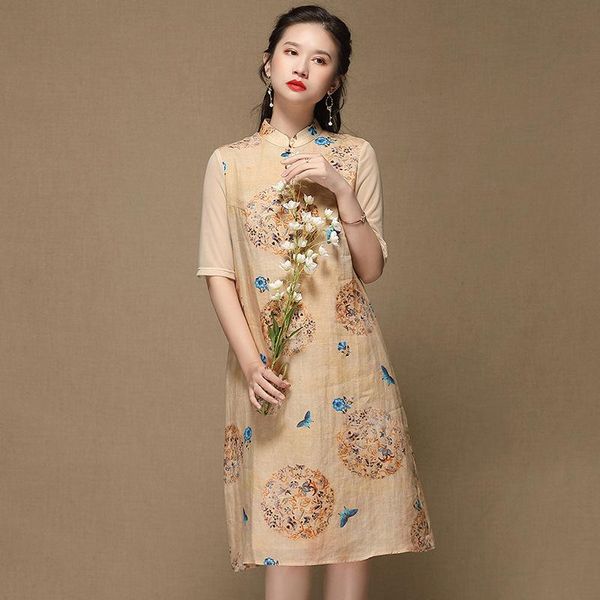 ethnic clothing ramie blue butterfly collar loose restoring ancient ways in the spring and summer improved qipao dress sleeve lining, Red
ethnic clothing ramie blue butterfly collar loose restoring ancient ways in the spring and summer improved qipao dress sleeve lining, Red