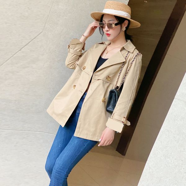 women's trench coats short classic windbreaker waterproof british new high-end english style autumn winter gabadian solid color j05, Tan;black
women's trench coats short classic windbreaker waterproof british new high-end english style autumn winter gabadian solid color j05, Tan;black