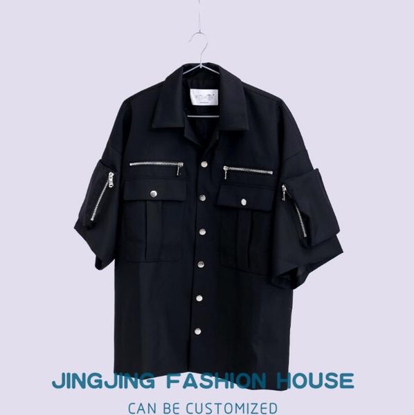 men's casual shirts s-6xl2021 silhouette four bags drape function zipper short sleeve shirt jacket, White;black
men's casual shirts s-6xl2021 silhouette four bags drape function zipper short sleeve shirt jacket, White;black
