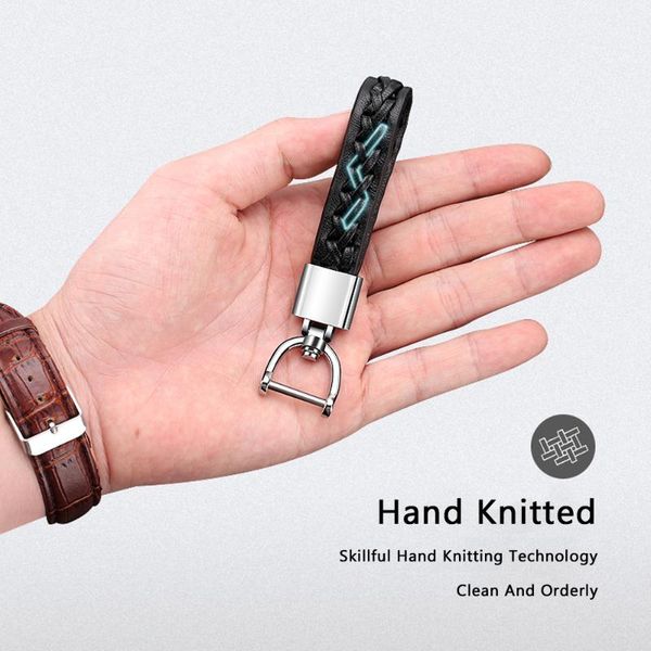 keychains hand-woven leather rope for automobile keys and key rings men women waist pendant chain creative bag, Silver
keychains hand-woven leather rope for automobile keys and key rings men women waist pendant chain creative bag, Silver