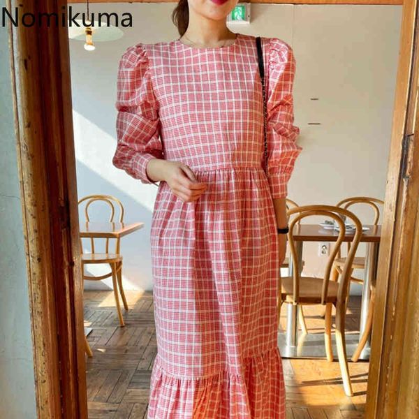 nomikuma women plaid dresses puff sleeve o-neck causal ruffle dress spring new korean ruffle patchwork vestido mujer 6f647 210427, Black;gray
nomikuma women plaid dresses puff sleeve o-neck causal ruffle dress spring new korean ruffle patchwork vestido mujer 6f647 210427, Black;gray