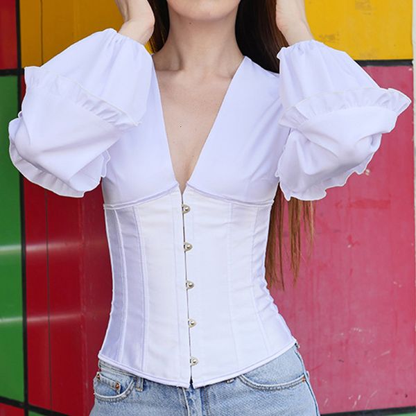 bandage white deep v-neck women's shirts ruffles long lantern sleeve female summer spring ladies streetwear shirt
bandage white deep v-neck women's shirts ruffles long lantern sleeve female summer spring ladies streetwear shirt