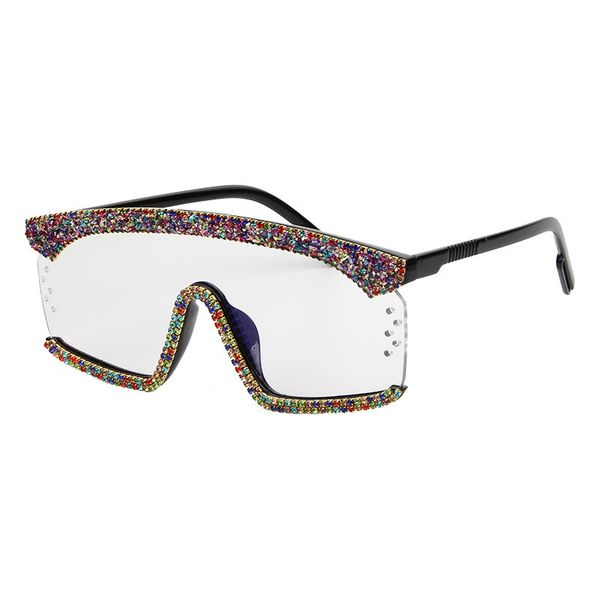 conjoined sunglasses, one-piece goggles, hand point drill, shiny gravel pearl, men's and women's colorful sunglasses, White;black
conjoined sunglasses, one-piece goggles, hand point drill, shiny gravel pearl, men's and women's colorful sunglasses, White;black