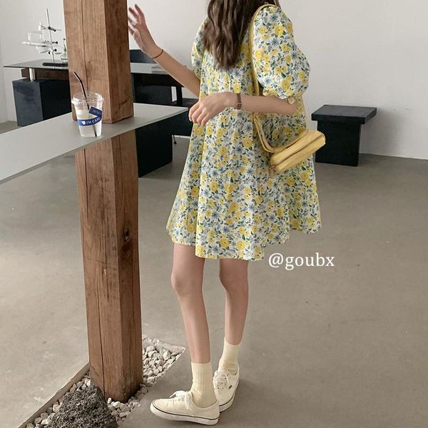 casual dresses 2021 french style puff sleeve dress women's summer small waist slimming elegant floral, Black;gray
casual dresses 2021 french style puff sleeve dress women's summer small waist slimming elegant floral, Black;gray
