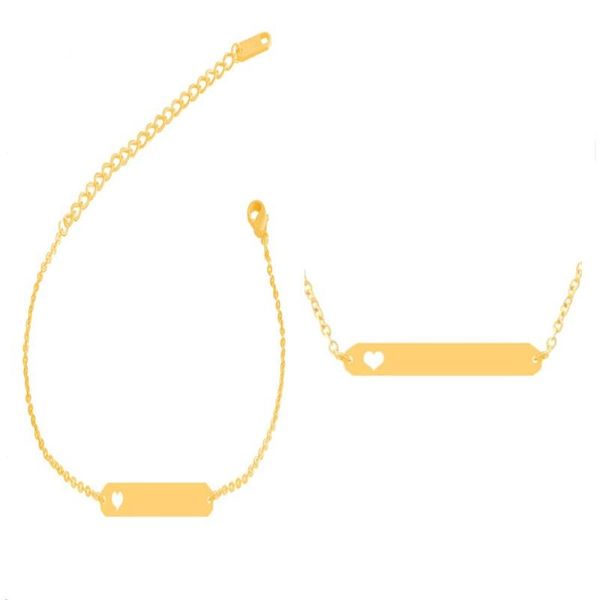 earrings & necklace fashion gold jewelry sets necklace/bracelet for women trendy stainless steel simple shape heart mother's day g, Silver
earrings & necklace fashion gold jewelry sets necklace/bracelet for women trendy stainless steel simple shape heart mother's day g, Silver