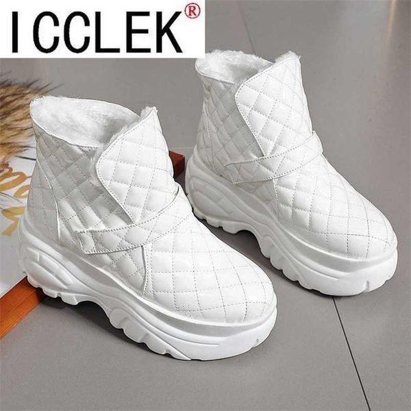 icclek platform sneakers winter warm shoes women snow boots female causal shoes white ankle boots sneakers 211103, Black
icclek platform sneakers winter warm shoes women snow boots female causal shoes white ankle boots sneakers 211103, Black