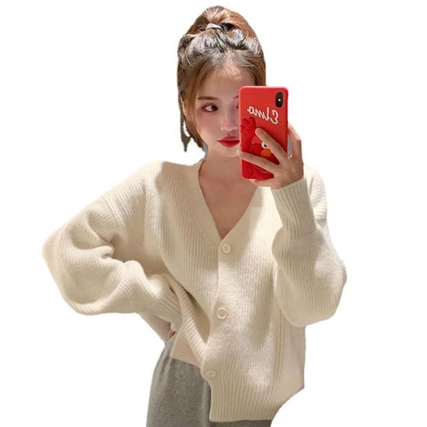 women's knits & tees cardigan womens solid knitted sweaters leisure all-match korean style loose elegant students fashion candy color f, White
women's knits & tees cardigan womens solid knitted sweaters leisure all-match korean style loose elegant students fashion candy color f, White