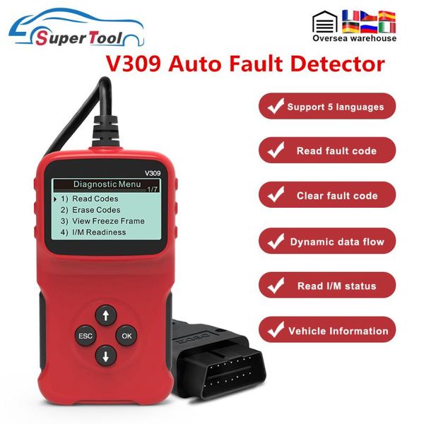 code readers & scan tools v309 obd2 auto diagnostic scanner 8-15.5v car error reader handhold automobile erase/reset fault check tool from 1
code readers & scan tools v309 obd2 auto diagnostic scanner 8-15.5v car error reader handhold automobile erase/reset fault check tool from 1