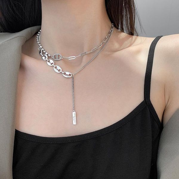 chains 2021 niche design metal geometric chain multi-layer pendant necklace cold wind fashion personality clavicle, Silver
chains 2021 niche design metal geometric chain multi-layer pendant necklace cold wind fashion personality clavicle, Silver