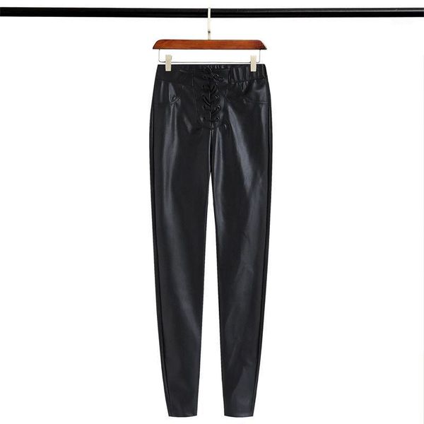high waist faux pencil pants leather trousers lady women black lace up drawstring slim fit fleece pu skinny stretchable women's & capri, Black;white
high waist faux pencil pants leather trousers lady women black lace up drawstring slim fit fleece pu skinny stretchable women's & capri, Black;white