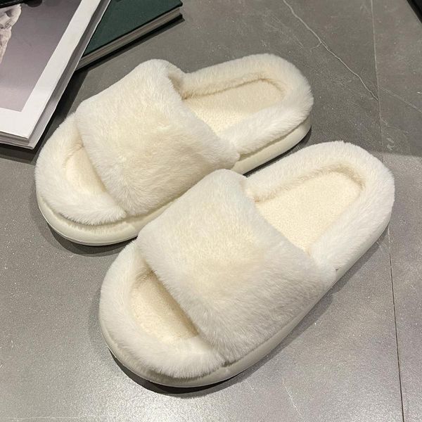slippers autumn and winter fashion all-match women's thick-soled fur outer wear soft shoes, Black
slippers autumn and winter fashion all-match women's thick-soled fur outer wear soft shoes, Black