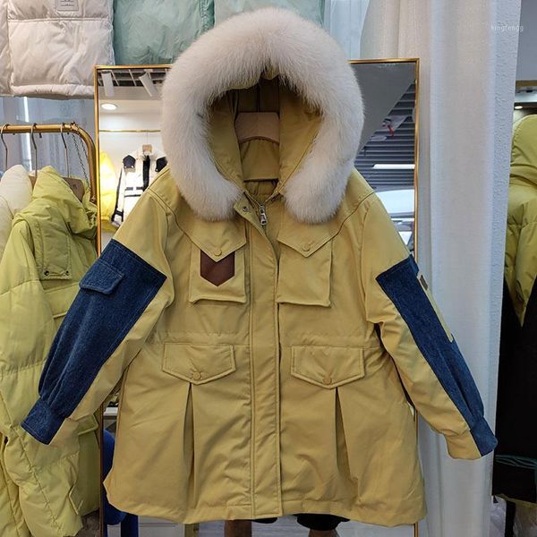 women's down & parkas winter 2021 jacket women mid-length loose hooded stitching to overcome the white duck outwear thick warm coat ls9, Black
women's down & parkas winter 2021 jacket women mid-length loose hooded stitching to overcome the white duck outwear thick warm coat ls9, Black