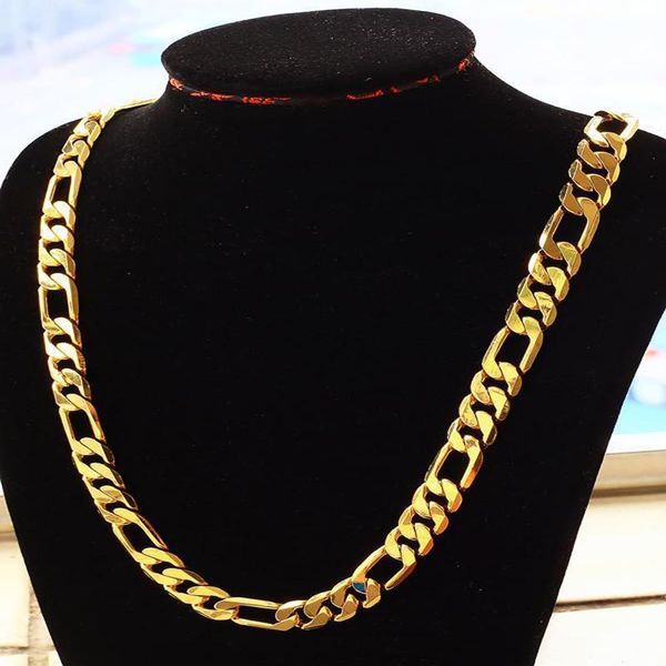 chains pure gold color men chain necklace jewelry,plated 24k 10mm heavry figaro for 22" , 24" 26", Silver
chains pure gold color men chain necklace jewelry,plated 24k 10mm heavry figaro for 22" , 24" 26", Silver