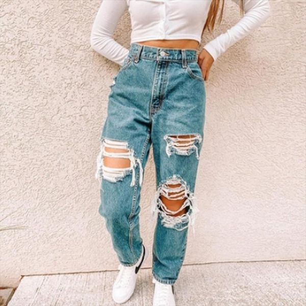 hollow out ripped straight blue women jeans punk baggy high waist mom boyfriend denim 90s korean oversize street pants
hollow out ripped straight blue women jeans punk baggy high waist mom boyfriend denim 90s korean oversize street pants