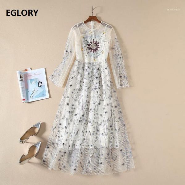 casual dresses formal party elegant long 2021 spring summer style women o-neck sheer mesh embroidery sleeve maxi dress festa, Black;gray
casual dresses formal party elegant long 2021 spring summer style women o-neck sheer mesh embroidery sleeve maxi dress festa, Black;gray