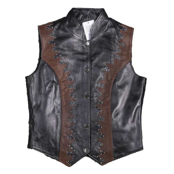 black motorcycle style genuine leather vest men single breasted real natural thin sheepskin summer slim fit short coat men's vests, Black;white
black motorcycle style genuine leather vest men single breasted real natural thin sheepskin summer slim fit short coat men's vests, Black;white