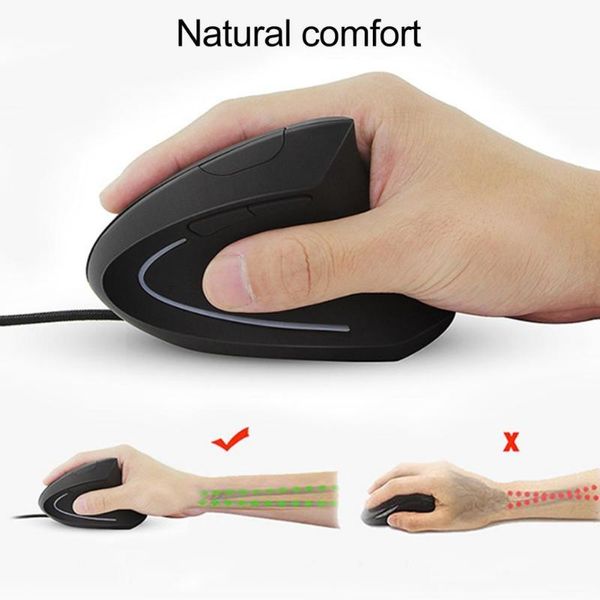 5th-gen wired vertical mouse ergonomic led backlit light 3200dpi right-hand usb for computer mice 
5th-gen wired vertical mouse ergonomic led backlit light 3200dpi right-hand usb for computer mice