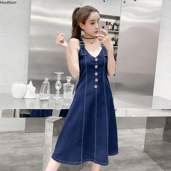 casual dresses summer thin fashion korean sleeveless v-neck solid color women's denim dress, Black;gray
casual dresses summer thin fashion korean sleeveless v-neck solid color women's denim dress, Black;gray