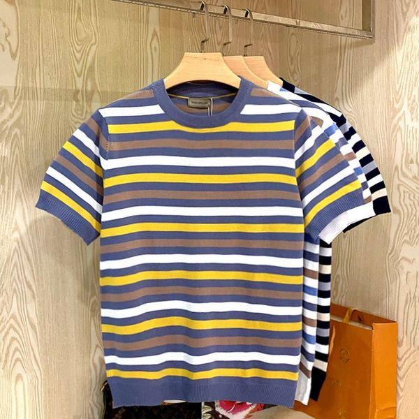 men's sweaters 2021 spring autumn striped men o-neck short sleeve ripped sweater men's casual knit jumpers slim fit pullovers e184, White;black
men's sweaters 2021 spring autumn striped men o-neck short sleeve ripped sweater men's casual knit jumpers slim fit pullovers e184, White;black