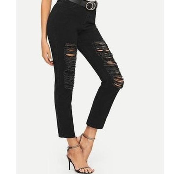 european and american fashion color denim stretch -selling high waist pants ripped jeans woman women's, Blue
european and american fashion color denim stretch -selling high waist pants ripped jeans woman women's, Blue