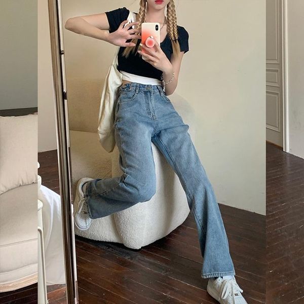 women's jeans casual wide leg denim pants women 2021 high waist korean autumn spring loose fashion design trousers 18068, Blue
women's jeans casual wide leg denim pants women 2021 high waist korean autumn spring loose fashion design trousers 18068, Blue