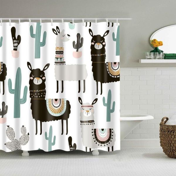 cartoon animal cactus alpaca shower curtain fashion bath accessories with 12 hooks waterproof polyester fabric bathroom decor curtains
cartoon animal cactus alpaca shower curtain fashion bath accessories with 12 hooks waterproof polyester fabric bathroom decor curtains