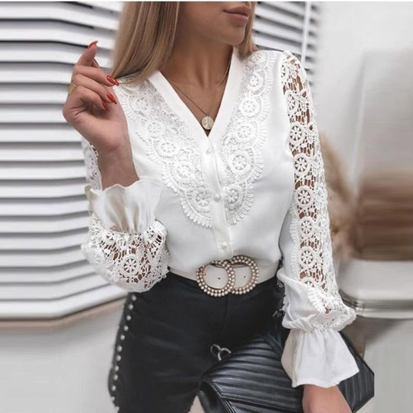 women's blouses & shirts women sweet pleat ruffles turn blouse fashion stitching lace half high collar button down shirt #g30, White
women's blouses & shirts women sweet pleat ruffles turn blouse fashion stitching lace half high collar button down shirt #g30, White