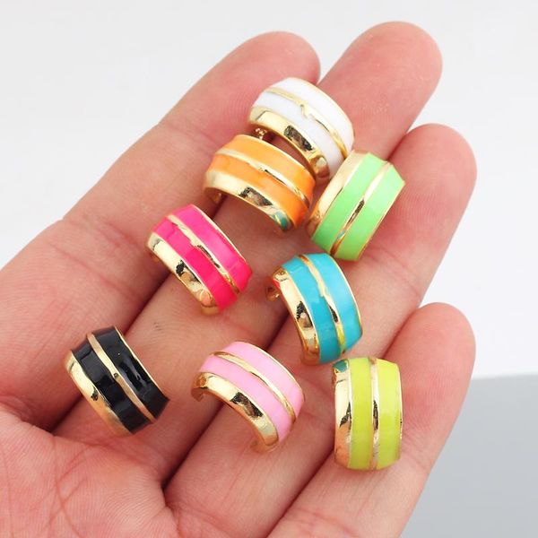 hoop & huggie candy color layered thick jewelry enamel sweet temperament earrings for women multi-color optional fashion party accessories, Golden;silver
hoop & huggie candy color layered thick jewelry enamel sweet temperament earrings for women multi-color optional fashion party accessories, Golden;silver