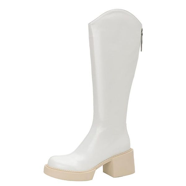 boots platform long shoes woman genuine leather 2021 autumn winter party office ladies fashion thick heels knee high for women, Black
boots platform long shoes woman genuine leather 2021 autumn winter party office ladies fashion thick heels knee high for women, Black