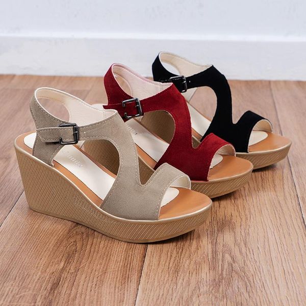dress shoes 2021 sandals women wedges high heels summer chaussures femme platform sandalia feminina, Black
dress shoes 2021 sandals women wedges high heels summer chaussures femme platform sandalia feminina, Black
