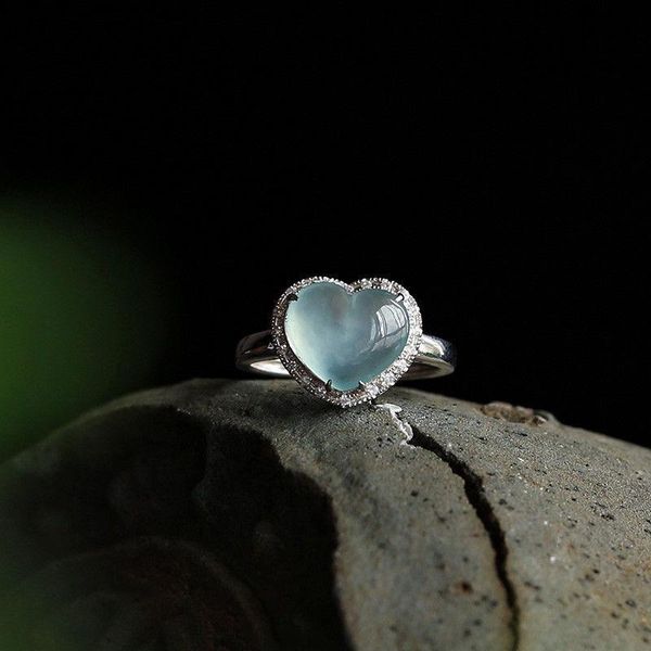 natural chalcedony love heart-shaped diamond opening adjustable ring chinese retro charm women's brand silver jewelry cluster rings, Golden;silver
natural chalcedony love heart-shaped diamond opening adjustable ring chinese retro charm women's brand silver jewelry cluster rings, Golden;silver