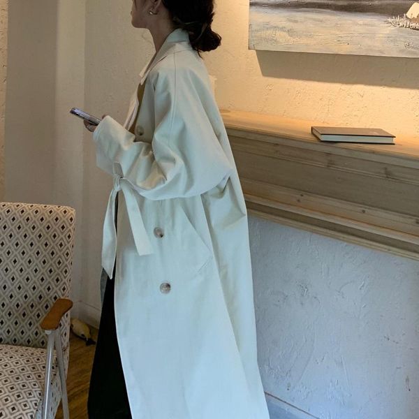 women's trench coats korean loose coat medium and long windbreaker 2021 autumn chic over knee fashion, Tan;black
women's trench coats korean loose coat medium and long windbreaker 2021 autumn chic over knee fashion, Tan;black