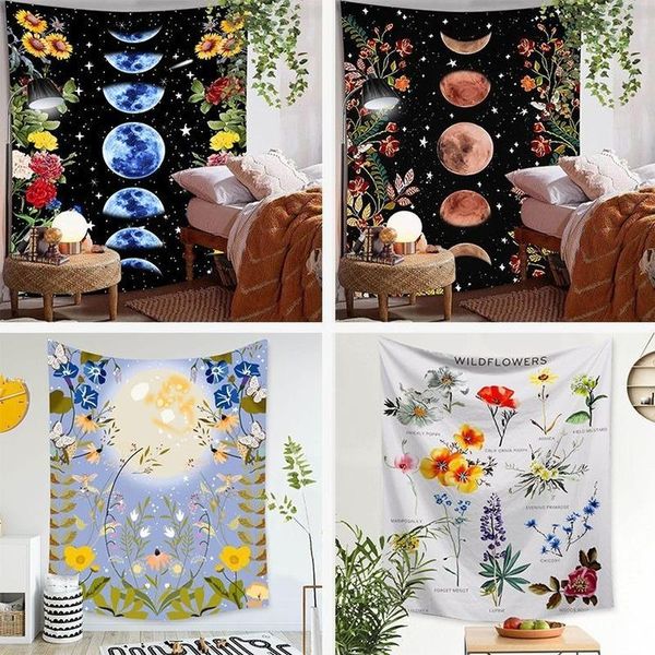 tapestries moon flower tapestry vintage bohemian wall cloth home bedroom decoration background art painting 95*73cm
tapestries moon flower tapestry vintage bohemian wall cloth home bedroom decoration background art painting 95*73cm