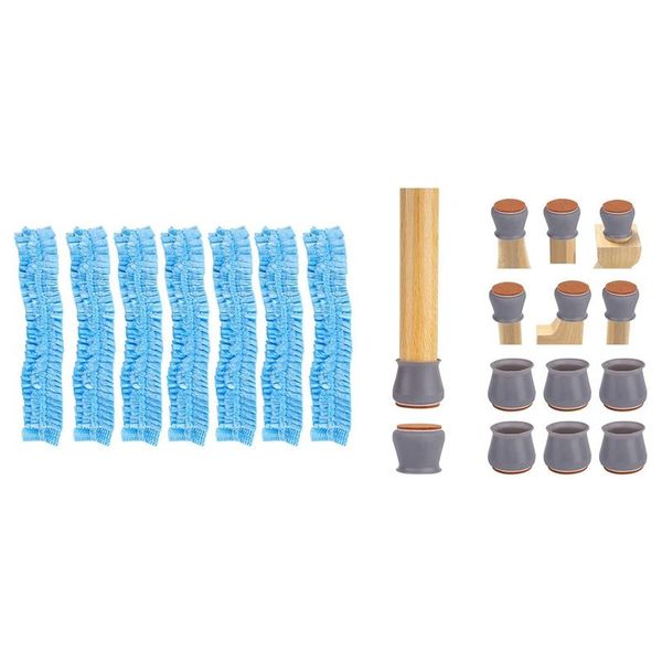 shower caps 100pcs clear disposable plastic bath for spa hair salon (blue) & 40x chair legs cap with felt pads
shower caps 100pcs clear disposable plastic bath for spa hair salon (blue) & 40x chair legs cap with felt pads