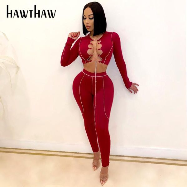 hawthaw women autumn winter long sleeve hollow out patchwork crop pants two piece sets 2021 fall clothes streetwear women's tracksuits, Gray
hawthaw women autumn winter long sleeve hollow out patchwork crop pants two piece sets 2021 fall clothes streetwear women's tracksuits, Gray