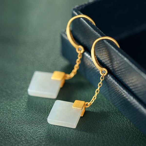 dangle & chandelier natural hetian white jade diamond geometry earrings chinese style retro tassel luxury antique gold craft female silver j
dangle & chandelier natural hetian white jade diamond geometry earrings chinese style retro tassel luxury antique gold craft female silver j