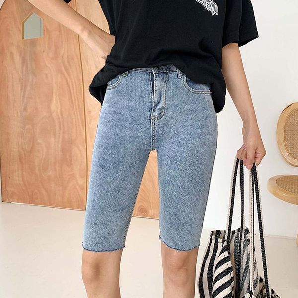 women's jeans 2021 summer high waist slim women casual streetwear denim trousers skinny lady cycling knee length pants plus size, Blue
women's jeans 2021 summer high waist slim women casual streetwear denim trousers skinny lady cycling knee length pants plus size, Blue