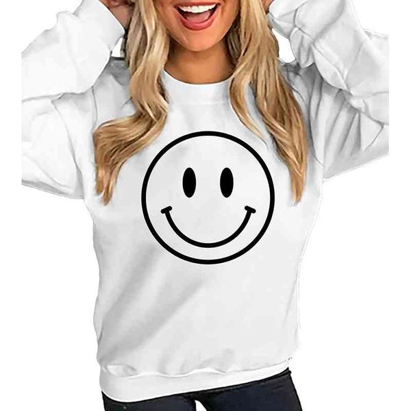 autumn women's round neck long sleeve sweater fashion smiling face trendy print top, Black
autumn women's round neck long sleeve sweater fashion smiling face trendy print top, Black