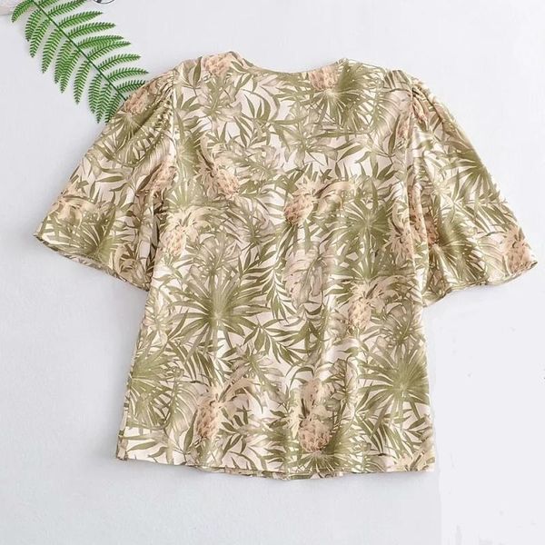 women's blouses & shirts rainforest printing v neck puff sleeve woman shirt fashion casual ladies simple blouse loose l13t, White
women's blouses & shirts rainforest printing v neck puff sleeve woman shirt fashion casual ladies simple blouse loose l13t, White