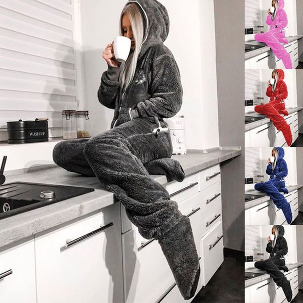 jumpsuit women flannel long sleeve jump suits for woman homewear pajamas romers solid color ladies hooded jumpsuits outfits, Black;white
jumpsuit women flannel long sleeve jump suits for woman homewear pajamas romers solid color ladies hooded jumpsuits outfits, Black;white