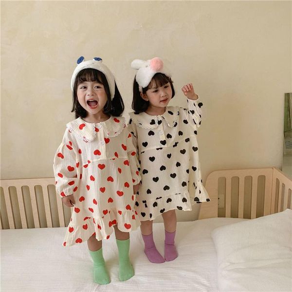 girl's dresses spring autumn girls cotton yarn heart pringting nightdress kids loose casual little princess long sleeve dress, Red;yellow
girl's dresses spring autumn girls cotton yarn heart pringting nightdress kids loose casual little princess long sleeve dress, Red;yellow