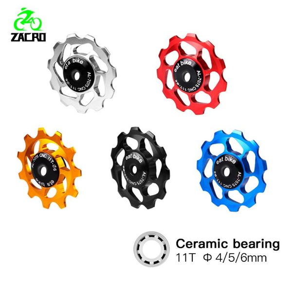 bike derailleurs zacro 11t bicycle rear derailleur jockey wheel ceramic bearing mtb pulley al7075 cnc guide roller idler 4/5/6mm
bike derailleurs zacro 11t bicycle rear derailleur jockey wheel ceramic bearing mtb pulley al7075 cnc guide roller idler 4/5/6mm