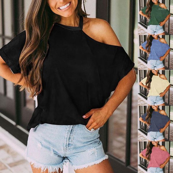 women's t-shirt 2021 cold shoulder summer women t shirt short sleeve solid color loose casual ladies y2082a, White
women's t-shirt 2021 cold shoulder summer women t shirt short sleeve solid color loose casual ladies y2082a, White