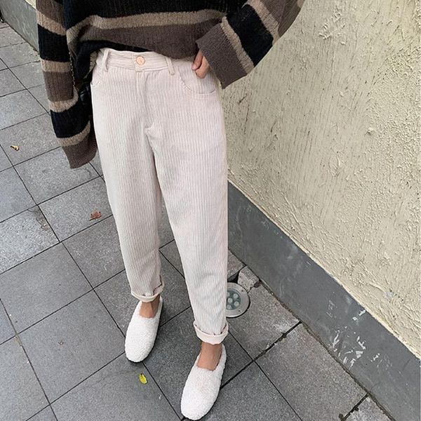 women's pants & capris yamdi spring autumn women corduroy fashion high waist female straight streetwear trousers 2021 vestidos, Black;white
women's pants & capris yamdi spring autumn women corduroy fashion high waist female straight streetwear trousers 2021 vestidos, Black;white
