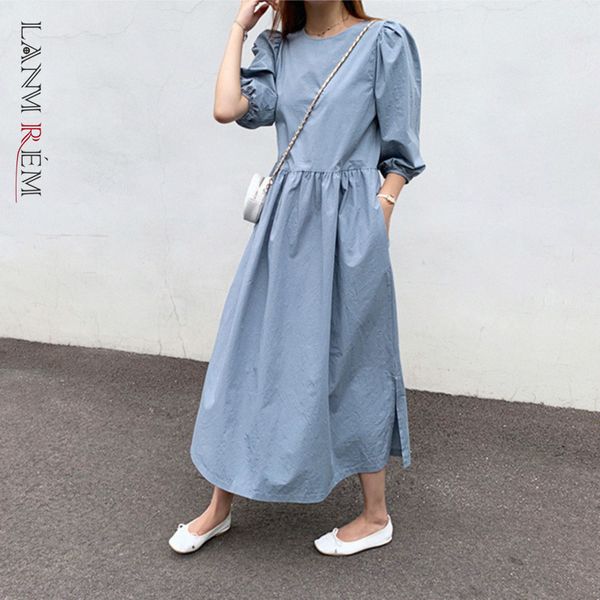 spring summer blue dress vintage women's loose lantern sleeve long length es with pockets yj054 210507, Black;gray
spring summer blue dress vintage women's loose lantern sleeve long length es with pockets yj054 210507, Black;gray