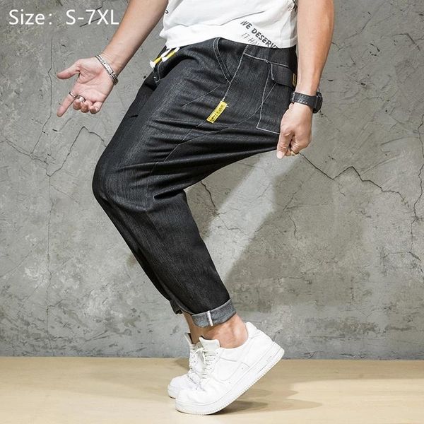 men's jeans s-7xl plus size loose harem 2022 fall winter brand classic style trend elastic waist drawstring stretch, Blue
men's jeans s-7xl plus size loose harem 2022 fall winter brand classic style trend elastic waist drawstring stretch, Blue