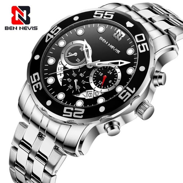 wristwatches ben nevis men's silver stainless steel quartz watches full watch for man waterproof business clock relogio masculino, Slivery;brown
wristwatches ben nevis men's silver stainless steel quartz watches full watch for man waterproof business clock relogio masculino, Slivery;brown