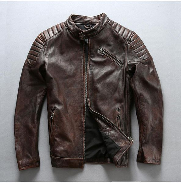 men's jackets biker mens male casual genuine cow stand collar motorcycle jacket fashion zipper real leather coat, Black;brown
men's jackets biker mens male casual genuine cow stand collar motorcycle jacket fashion zipper real leather coat, Black;brown