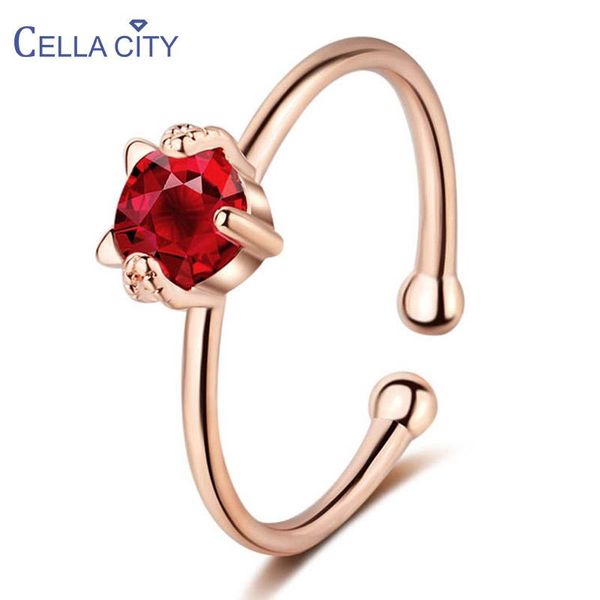 cluster rings cellacity ruby ring for women silver 925 jewelry with gemstones korean style cute cat modeling rose gold color resizable, Golden;silver
cluster rings cellacity ruby ring for women silver 925 jewelry with gemstones korean style cute cat modeling rose gold color resizable, Golden;silver